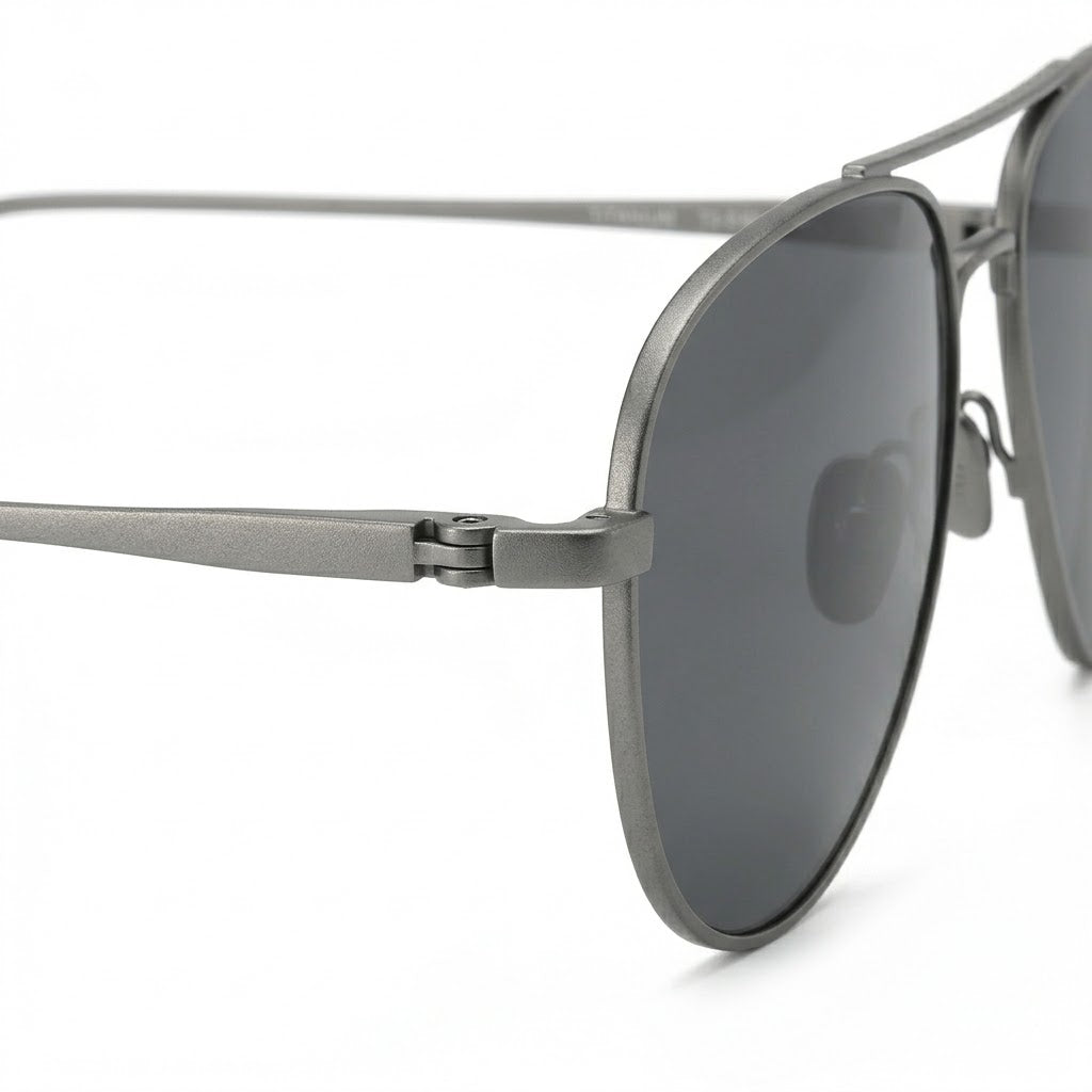 Premium Titanium Aviator Sunglasses