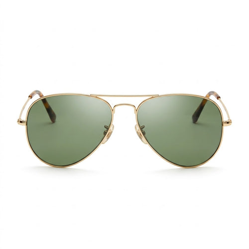 Classic Gold-Frame Aviator Sunglasses